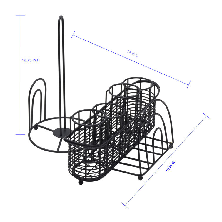 Gourmet Basics By Mikasa Art Deco Picnic Buffet Caddy With Paper Towel